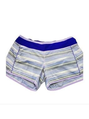 Lululemon Workout Shorts Stripe Purple Size 10